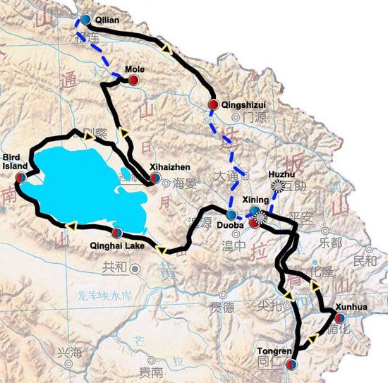 2010 Qinghai race route